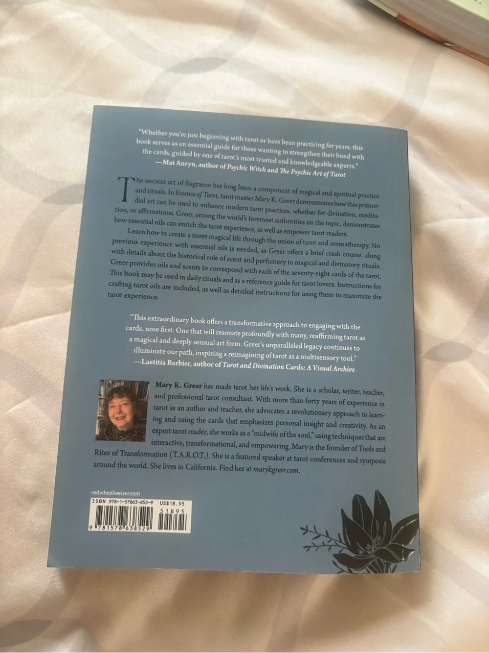 Mary Kay Essence of Tarot — Blue Floral & Botanical Cover